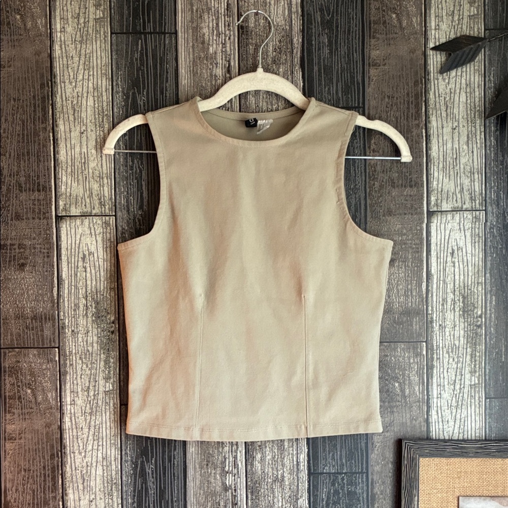 H&M Beige Sleeveless Tank Top